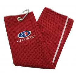 US Kids Golf Mikrofaser Handtuch rot