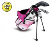 U.S. Kids Golf UL7 Starterset Ultralight UL42, 107-115cm, LH, weiß/pink