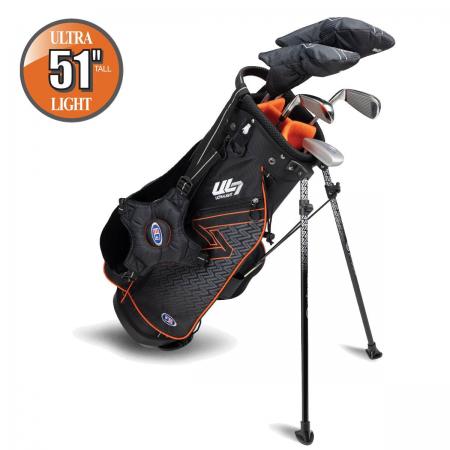 U.S. Kids Golf UL7 Starterset Ultralight UL51, 130-137cm, RH, schwarz/orange