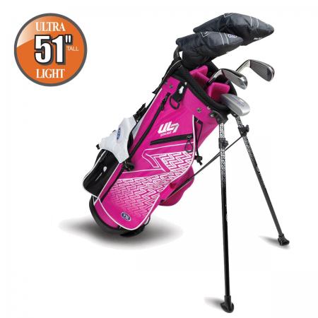 U.S. Kids Golf UL7 Starterset Ultralight UL51, 130-137cm, RH, pink/weiß