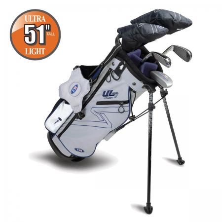 U.S. Kids Golf UL7 Starterset Ultralight UL51, 130-137cm, LH, hellgrau/navy