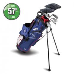 US Kids Golf UL7 Starterset Ultralight UL57 145152cm LH 7teilig navyrot