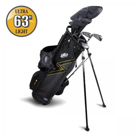 U.S. Kids Golf UL7 Starterset Ultralight UL63, 160-168cm, RH, 5-teilig, schwarz/goldgelb