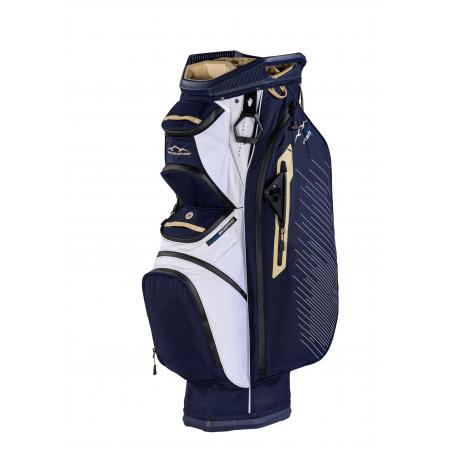 Sun Mountain Cartbag H2NO C130 WP, navy/gold/weiß