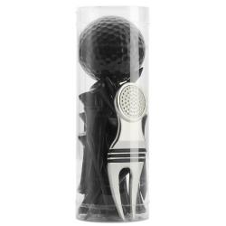 GeschenkSet mit Pitchgabel Ball und Tees schwarz