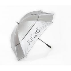JuCad Teleskop Windproof Golfschirm silber UVSchutz