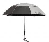 JuCad Teleskop Windproof & Window Golfschirm, silber (UV-Schutz)