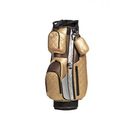 JuCad Cartbag First Class, gold/silber/braun