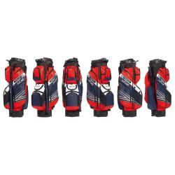 JuCad Cartbag Quiet Line dunkelblaurotweiß