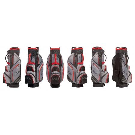 JuCad Cartbag Sportline, schwarz/grau/rot