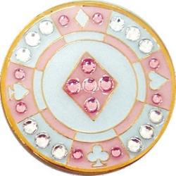 Navika Crystal Ballmarker Pokerchip pink