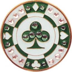 Navika Crystal Ballmarker Pokerchip grün