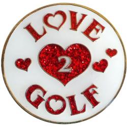 Navika Glitzy Ballmarker Love 2 Golf