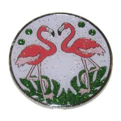 Navika Glitzy Ballmarker Dancing Flamingos