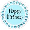 Navika Crystal Ballmarker &quote;Happy Birthday&quote;, blau