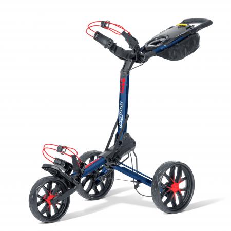 Bag Boy Slimfold 3-Rad Push Trolley, navy/rot