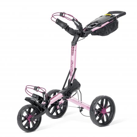 Bag Boy Slimfold 3-Rad Push Trolley, pink/wine