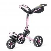 Bag Boy Slimfold 3-Rad Push Trolley, pink/wine