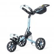Bag Boy Slimfold 3-Rad Push Trolley, eisblau/weiß