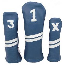 Sunfish Leder Headcover Ace blauweiß 3er Set