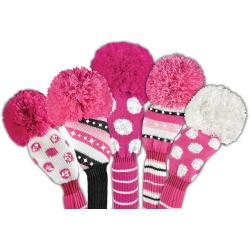 Bommel Sparkle Strick Headcover pink