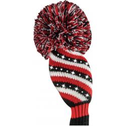 Bommel Sparkle Strick Headcover schwarzweißrot Hybriden Streifen