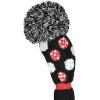 Bommel Sparkle Strick Headcover, schwarz/weiß/rot, Hybriden Streifen