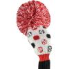 Bommel Sparkle Strick Headcover, schwarz/weiß/rot, Hybriden Streifen
