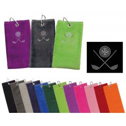 cbfmoda Golftuch Schläger mit Ball dunkelgrün