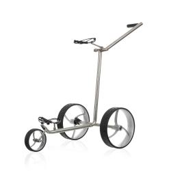 trendGOLF Cushy S Edelstahl 3Rad Push Trolley silber Edelstahl poliert