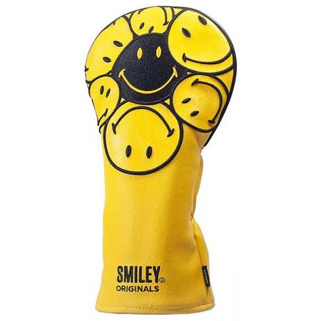 KraveGolf Stacked Smiley Originals Headcover, gelb/schwarz, Driver