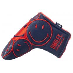 KraveGolf Stacked Smiley Originals Blade Puttercover dunkelblaurot