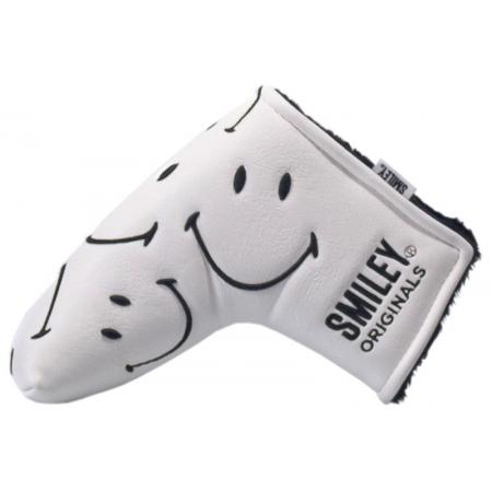 KraveGolf Classic Smiley Originals Blade Puttercover, weiß/schwarz