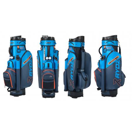 Rydz Gear Cartbag Lucky Nine WR, navy/hellblau/orange