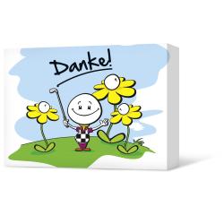 Geschenkverpackung für 12er Pack Golfbälle Danke mit Blumen