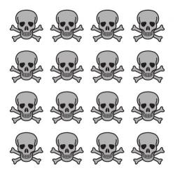 Golfdotz Golfballmarkierungen Skullmania Silver