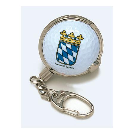 Schlüsselanhänger mit entnehmbarem Golfball &quote;Bayern&quote;