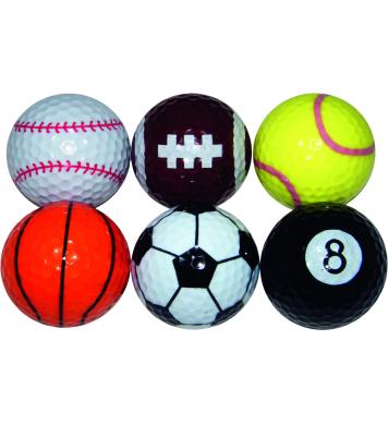 Golfbälle in Sportballoptik