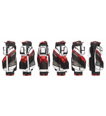 SALE JuCad Cartbag Quiet Line, schwarz/weiß/rot