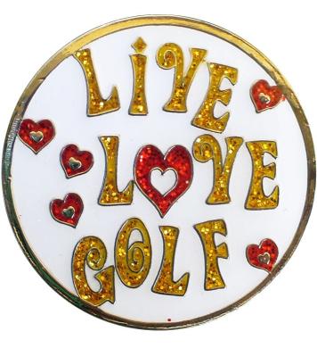 Navika Glitzy Ballmarker Live Love Golf