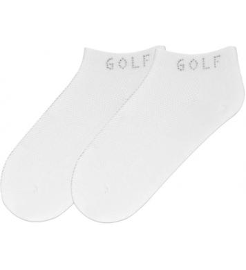 K. Bell Damen-Golfsocken Rhinestone Golf, weiß