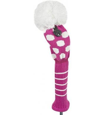 Bommel Strick Headcover, pink, Fairwayholz Punkte