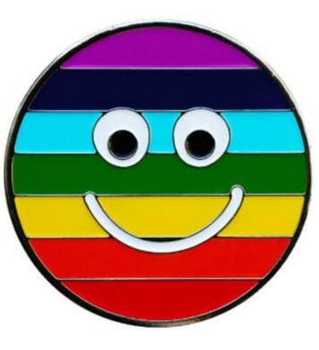 BeTheBall Ballmarker Rainbow Smiley