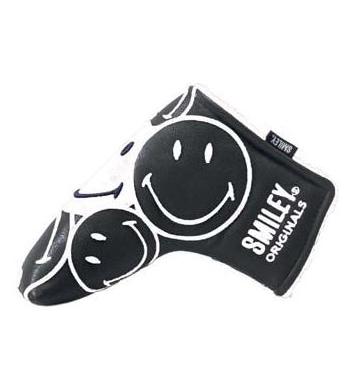 KraveGolf Stacked Smiley Originals Blade Puttercover, schwarz/weiß
