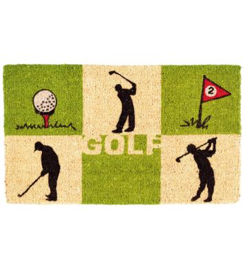 Kokos-Fußmatte mit Golfmotiven