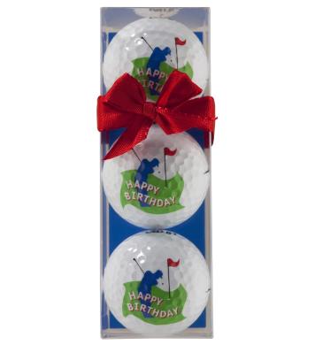 Golfball-Set Happy Birthday II