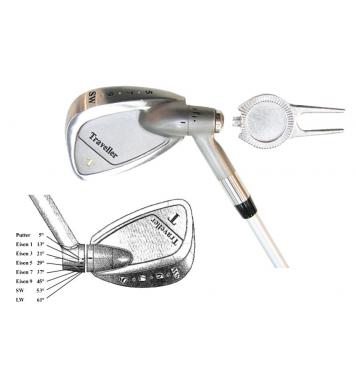 T.Traveller 8-in-1 Golfschläger, R-Flex, Midsize Griff